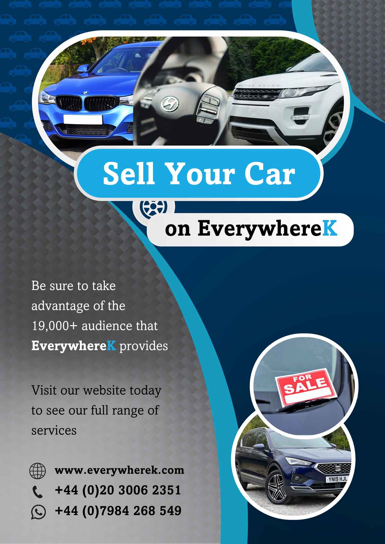 Sell you car on EverywhereK logo