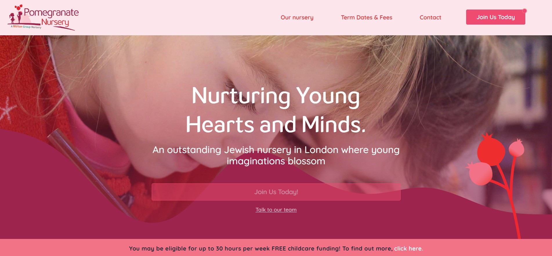 Pomegranate Nursery - Jewish Nursery in Golders Green website