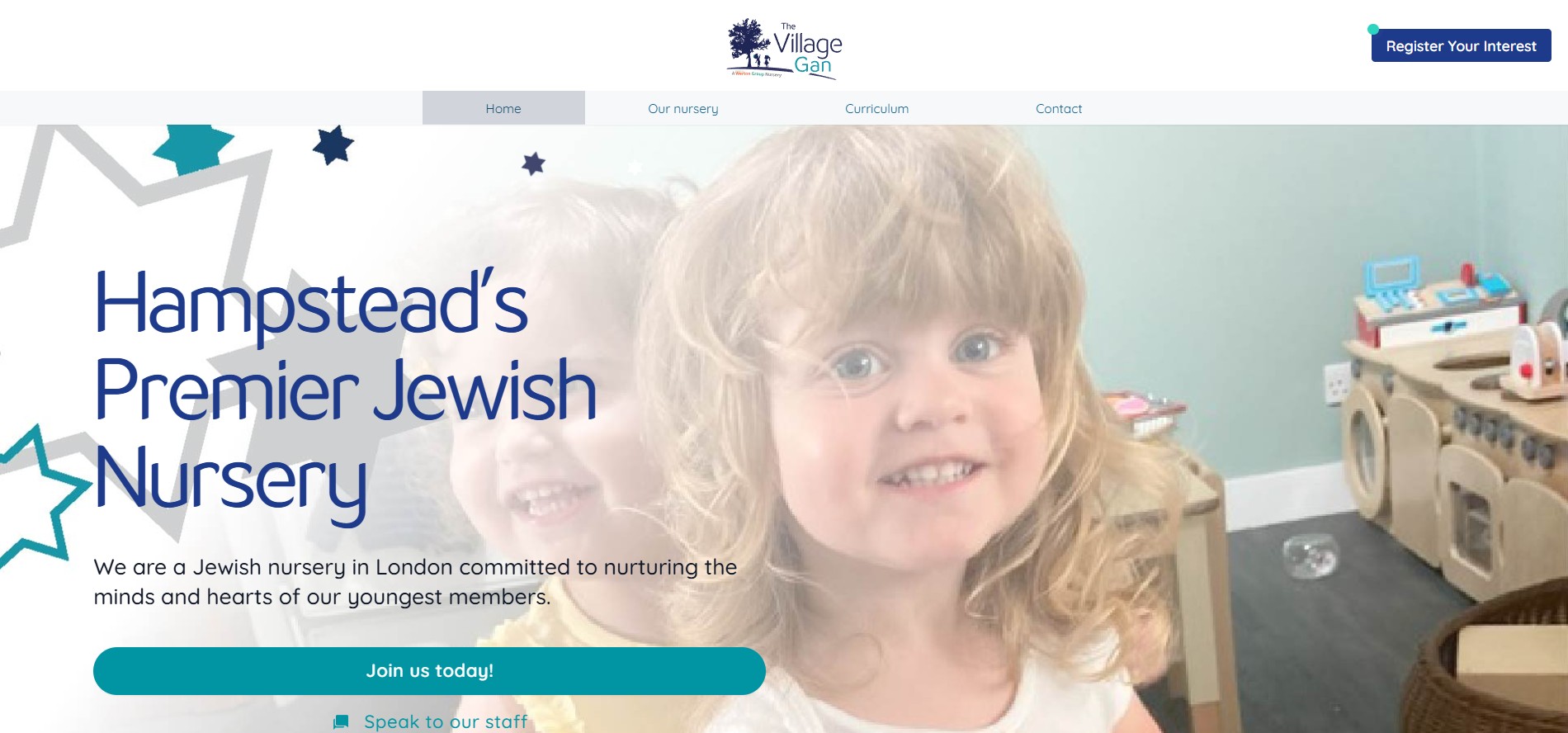 The Village Gan - Jewish Nursery in Hampstead Village website